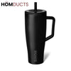 BrüMate 40oz Matte Black Insulated Tumbler with Handle & Straw