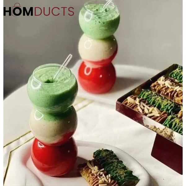 Bubble Design Glass - 3-Tier Luxury Drinkware for Upscale Events
