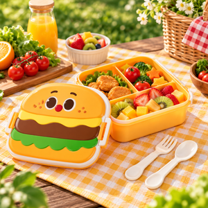 Burger design kids lunch box
