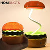 Burger Shape LED Night Lamp – USB Rechargeable Foldable Desk Light (Box Packing)