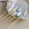 Colorful Glass Butterfly Straws – Reusable Aesthetic Drinking Straws with Decorative Charms