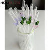 Colorful Glass Butterfly Straws – Reusable Aesthetic Drinking Straws with Decorative Charms