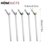 Colorful Glass Butterfly Straws – Reusable Aesthetic Drinking Straws with Decorative Charms