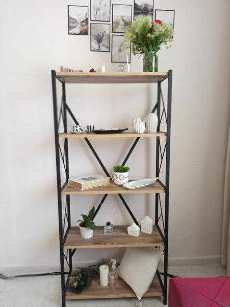 Luxury 4-Tier Industrial Storage Rack for Kitchen, Living Room & Home Organization