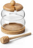 300ml Glass Honey Jar with Bamboo Lid, Wooden Dipper & Base