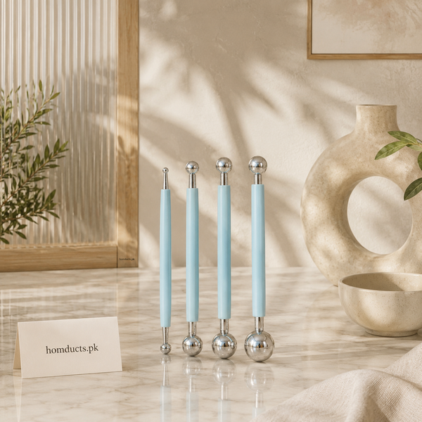 Four piece cake modelling ball tool set
