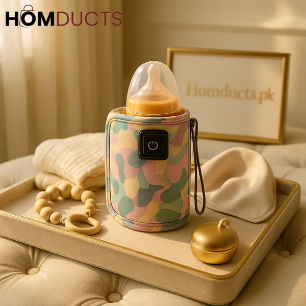 CamoGlow Portable USB Baby Bottle Warmer – Pastel Print