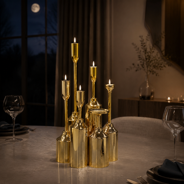 Luxury Decorative Candle Holder Set – 28-7 6-Piece Set