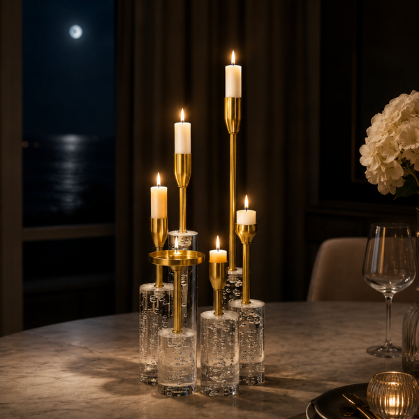 Luxury Decorative Candle Holder Set – 6-Piece Set