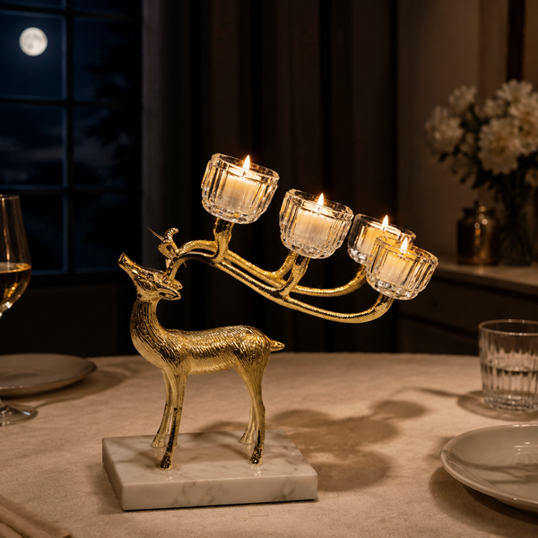 Luxury Decorative Candle Holder – Elegant Deer Design 25453-B
