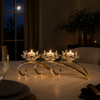 Luxury Decorative Candle Holder Set – 3-Piece Layered Lotus Set