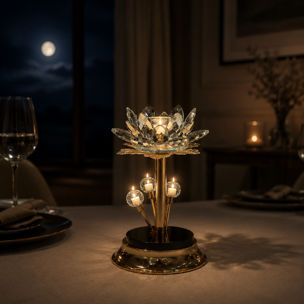 Luxury Decorative Candle Holder – Elegant Lotus Design 33-1