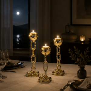 Luxury Decorative Candle Holder Set – 3-Piece Set 11-10