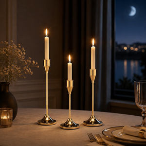 Luxury Decorative Candle Holder Set – 3-Piece Small Set 11-13