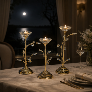 Luxury Decorative Candle Holder Set – 3-Piece Set 30-12