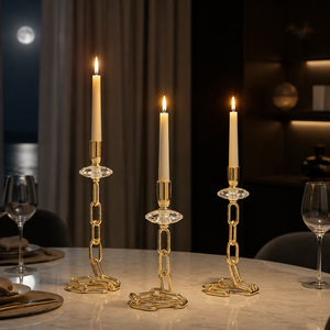 Luxury Decorative Candle Holder Set – 3-Piece Set 30-4