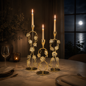 Luxury Decorative Candle Holder Set – 3-Piece Set 30-57