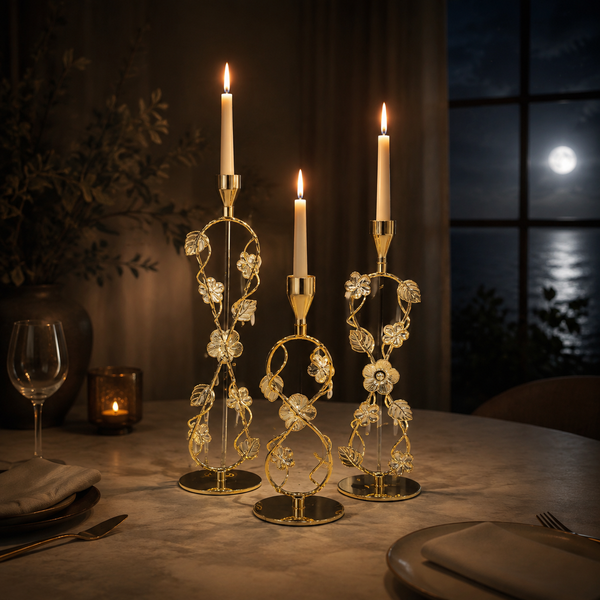 Luxury Decorative Candle Holder Set – 3-Piece Set 30-57