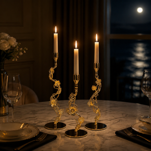 Luxury Decorative Candle Holder Set – 3-Piece Set 30-28