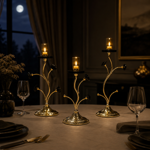 Luxury Decorative Candle Holder Set – 3-Piece Set 30-64