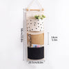 3-Pocket Wall Hanging Organizer with Wooden Rod – Fabric Storage Pouch (58 × 20.5 cm)