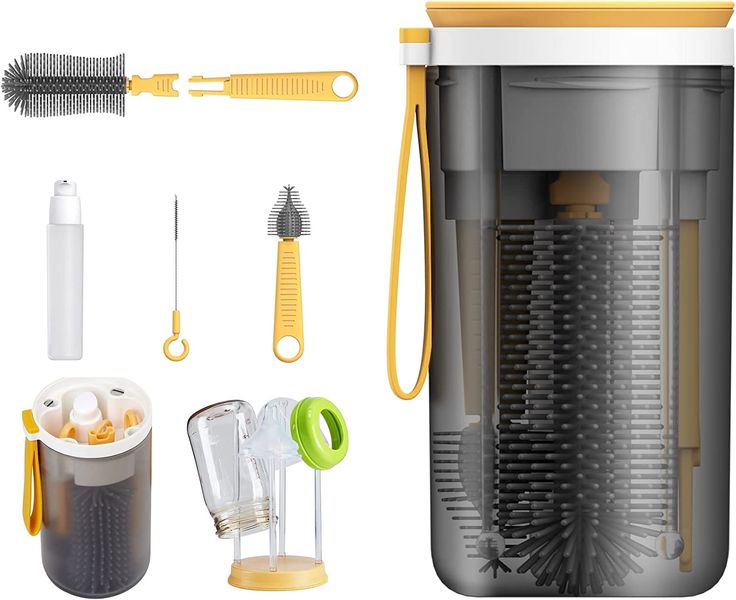 Multi-Functional Baby Bottle Cleaner Kit – Bottle, Nipple & Straw Brushes
