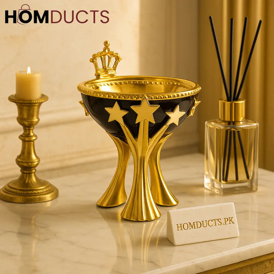Celesté Luxe Star Incense Holder – Golden Crown Edition