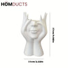 Ceramic Face Planter Vase – Modern Abstract Hand Sculpture Flower Pot for Home & Office Decor