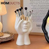 Ceramic Face Planter Vase – Modern Abstract Hand Sculpture Flower Pot for Home & Office Decor