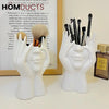 Ceramic Face Planter Vase – Modern Abstract Hand Sculpture Flower Pot for Home & Office Decor