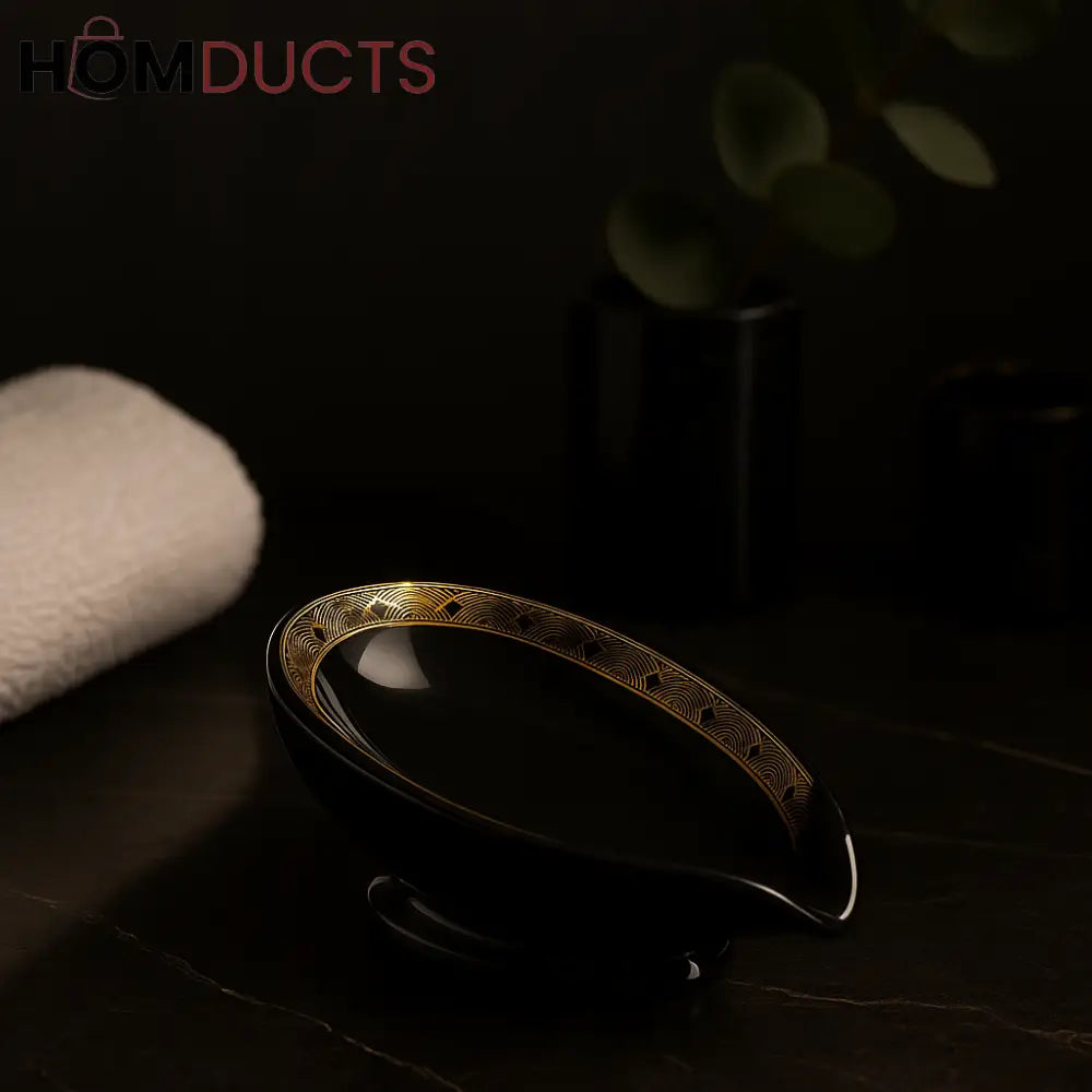 Ceramic Marble Printed Soap Dish