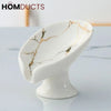 Ceramic Marble Printed Soap Dish