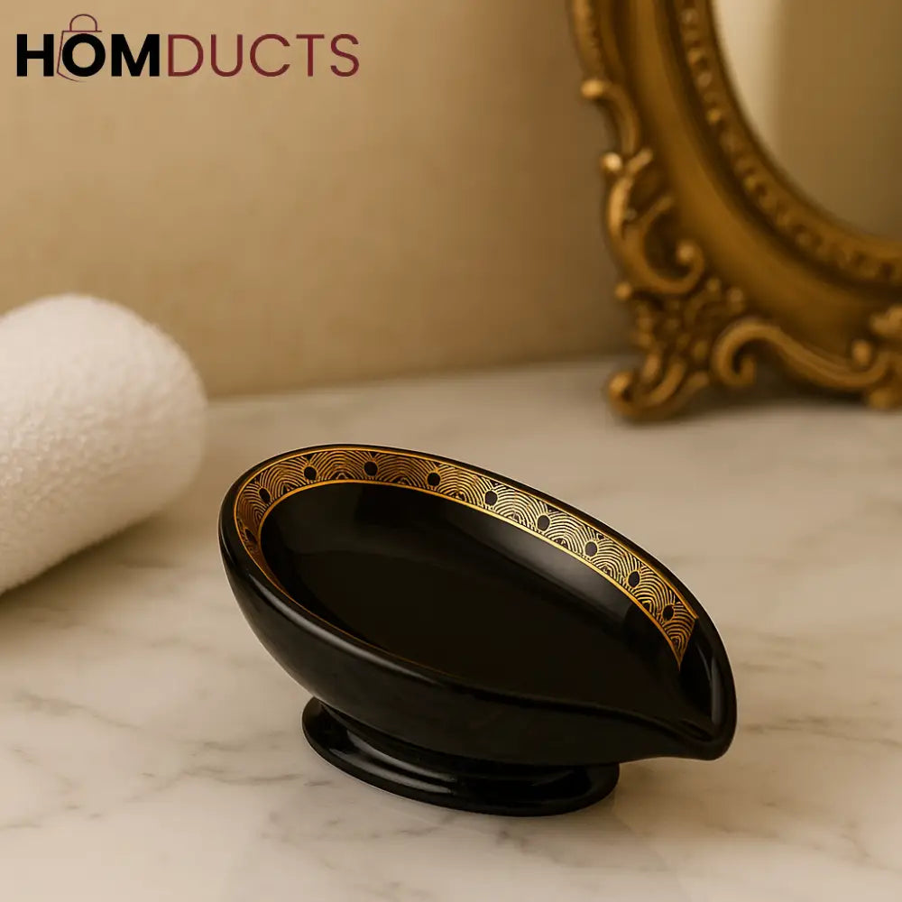 Ceramic Marble Printed Soap Dish