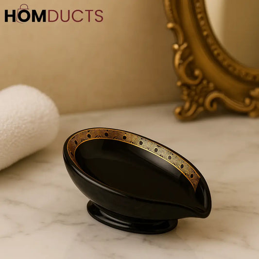 Ceramic Marble Printed Soap Dish