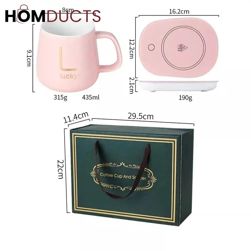 Ceramic Mug With Electronic Temperature Control Plate