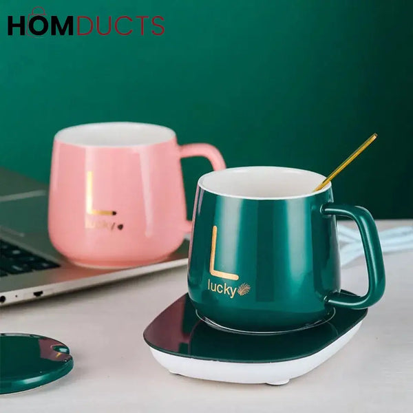 Ceramic Mug With Electronic Temperature Control Plate