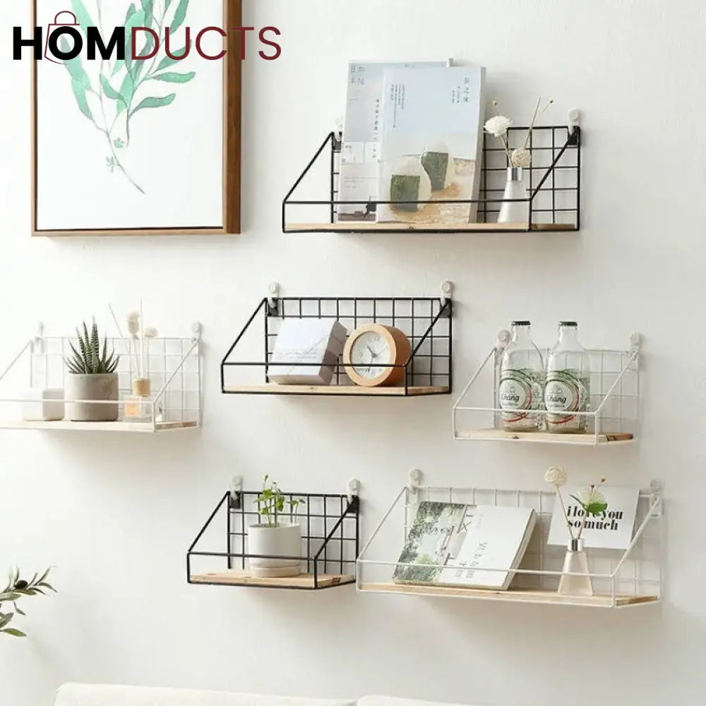 Checks And Boxes Wall Shelf