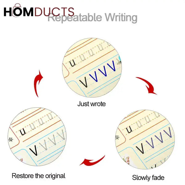 Child Practice Magic Book Pack Of 4Pcs With 10 Refill