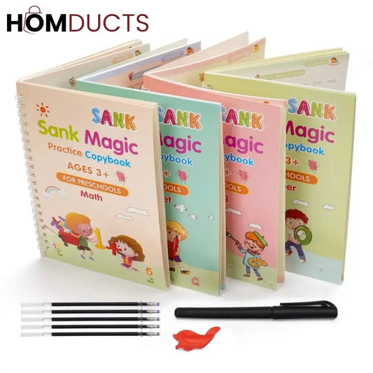 Child Practice Magic Book Pack Of 4Pcs With 10 Refill