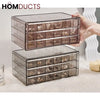 Clear Acrylic 3-Layer Jewelry Organizer Box Drawer Storage Case for Earrings Rings & Accessories