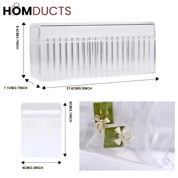 Clear Jewelry Organizer Box with 20 pvc Resealable Zip Bags – Compact Storage Case for Rings Earrings Necklaces & Small