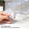 Clear Jewelry Organizer Box with 20 pvc Resealable Zip Bags – Compact Storage Case for Rings Earrings Necklaces & Small