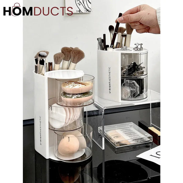 Clear Makeup Brush And Sponge Storage Box