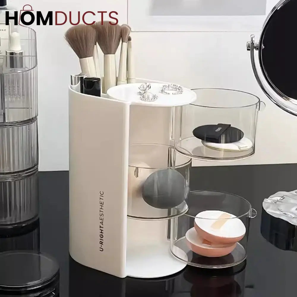 Clear Makeup Brush And Sponge Storage Box