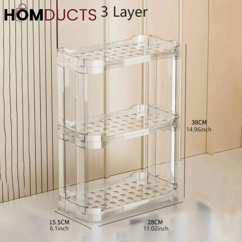 Clear Multi-Layer Cosmetic Organizer: Stylish Storage for Skin Care & Makeup
