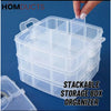 Clear Organizer Box – Portable Storage Case for Threads Beads & DIY Accessories