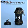 Clip-On Collapsible Basketball Water Bottle - BPA-Free Silicone, 18 Oz