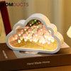 Cloud-Shaped Tulip Night Light – LED Flower Lamp for Bedroom & Home Decor