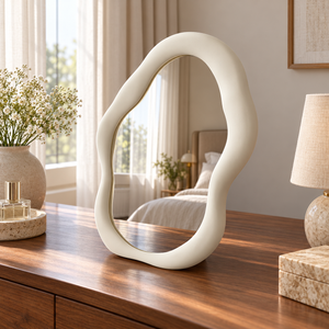 Cloud Shape Aesthetic Tabletop Makeup Mirror – lifestyle view 1
