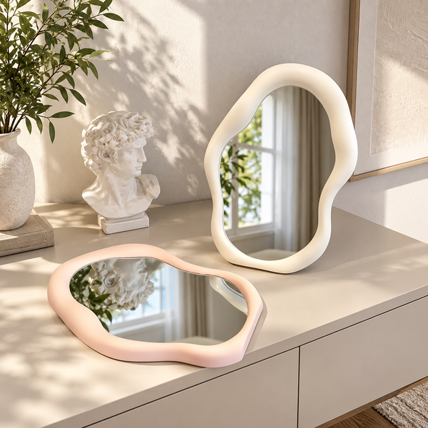 Cloud Shape Aesthetic Tabletop Makeup Mirror – lifestyle view 2